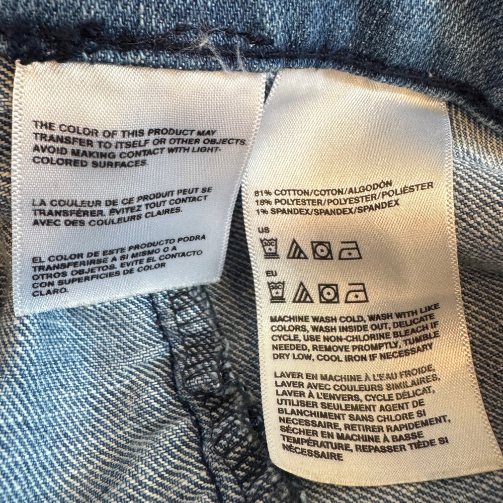 VTG 00s Y2K Women's Blue Lace-Up Jeans, Punk Grunge Boho Vibes, Size 8/10 - Picture 8 of 12